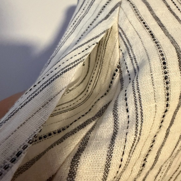 RW&CO. Cream and Black Striped A-Line Skirt - Picture 13 of 13